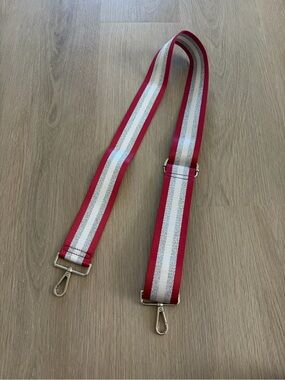 Ah Dorned Red Striped Crossbody Bag Strap